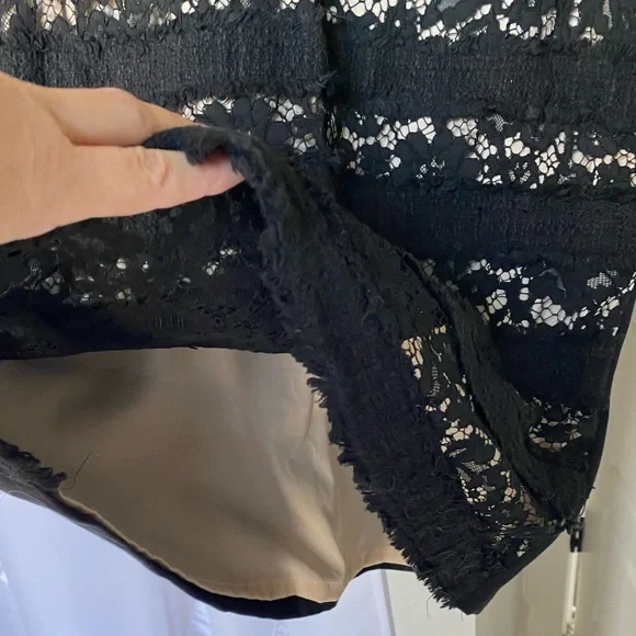 J. CREW Very cute and stylish Fringe Top In Tweed And Lace! Worn only one time! - Picture 4 of 7